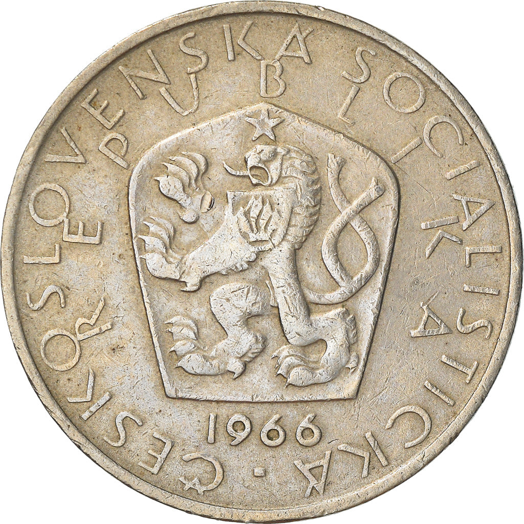 Moneta, Cecoslovacchia, 5 Korun, 1966, BB+, Rame-nichel, KM:60