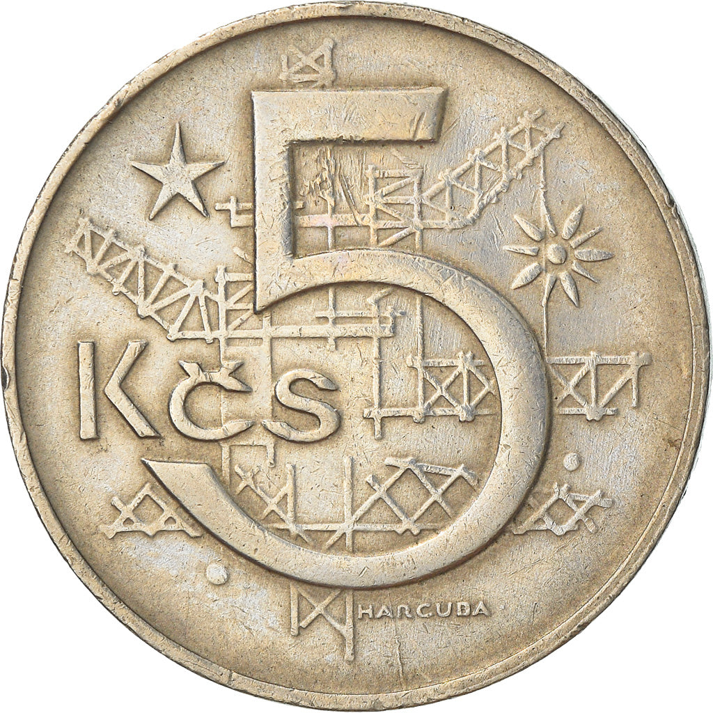 Moneta, Cecoslovacchia, 5 Korun, 1967, BB+, Rame-nichel, KM:60