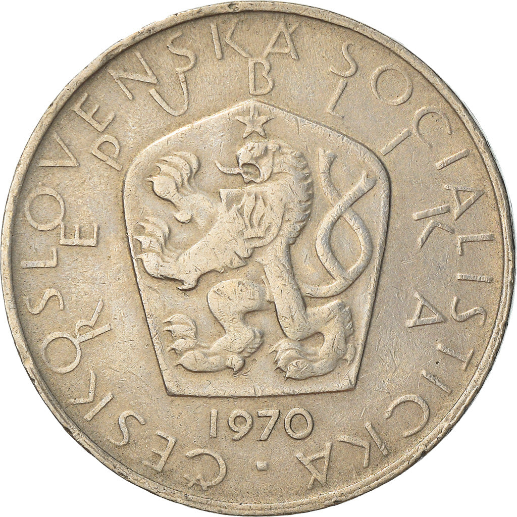 Münze, Tschechoslowakei, 5 Korun, 1970, SS, Copper-nickel, KM:60