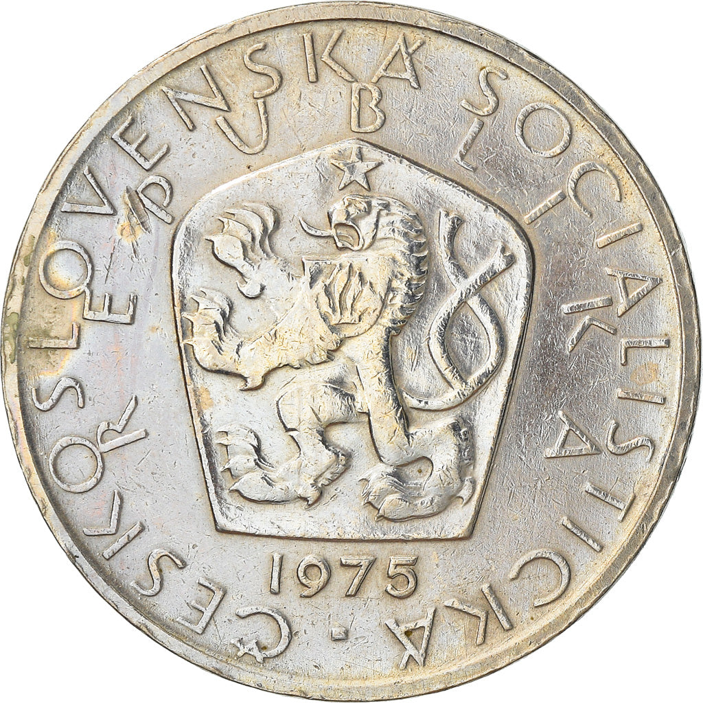 Moneta, Cecoslovacchia, 5 Korun, 1975, MB+, Rame-nichel, KM:60