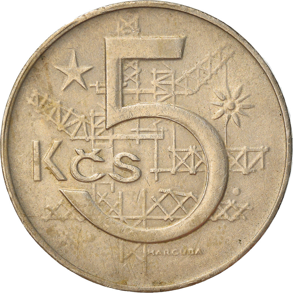 Coin, Czechoslovakia, 5 Korun, 1978, AU(50-53), Copper-nickel, KM:60