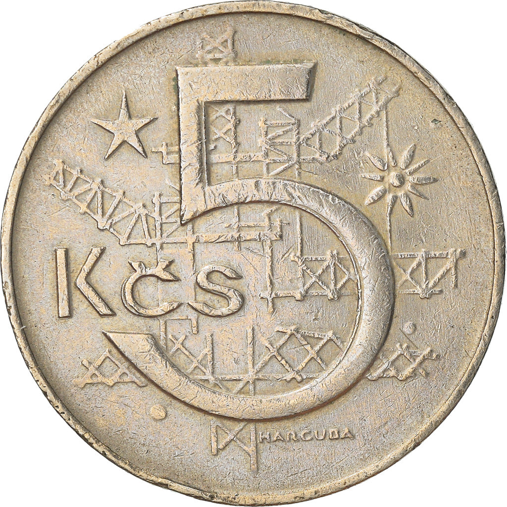 Moneta, Cecoslovacchia, 5 Korun, 1979, BB+, Rame-nichel, KM:60