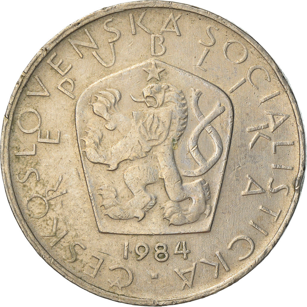 Moneta, Cecoslovacchia, 5 Korun, 1984, MB+, Rame-nichel, KM:60