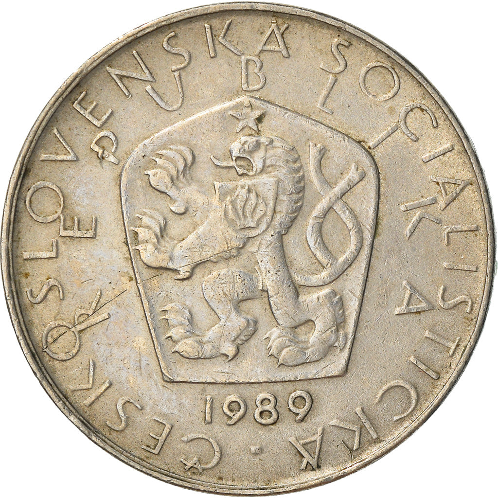Moneta, Cecoslovacchia, 5 Korun, 1989, MB+, Rame-nichel, KM:60
