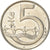 Moneda, República Checa, 5 Korun, 1995, BC+, Níquel chapado en acero, KM:8
