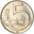 Moneta, Czechy, 5 Korun, 2002, AU(50-53), Nickel platerowany stalą, KM:8
