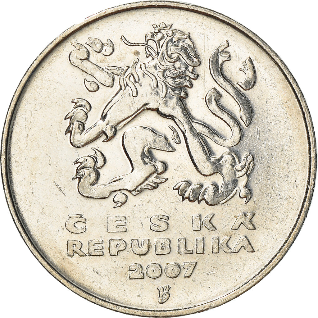 Münze, Tschechische Republik, 5 Korun, 2007, SS, Nickel plated steel, KM:8