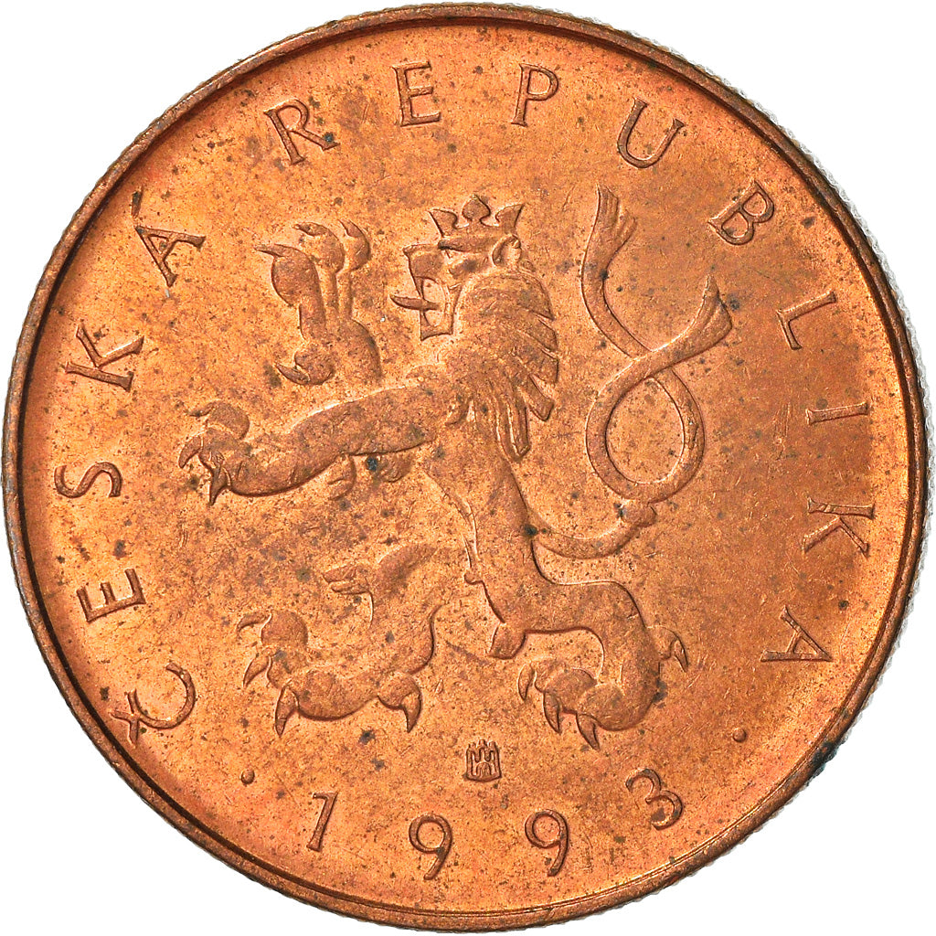Munten, Tsjechische Republiek, 10 Korun, 1993, ZF+, Copper Plated Steel, KM:4