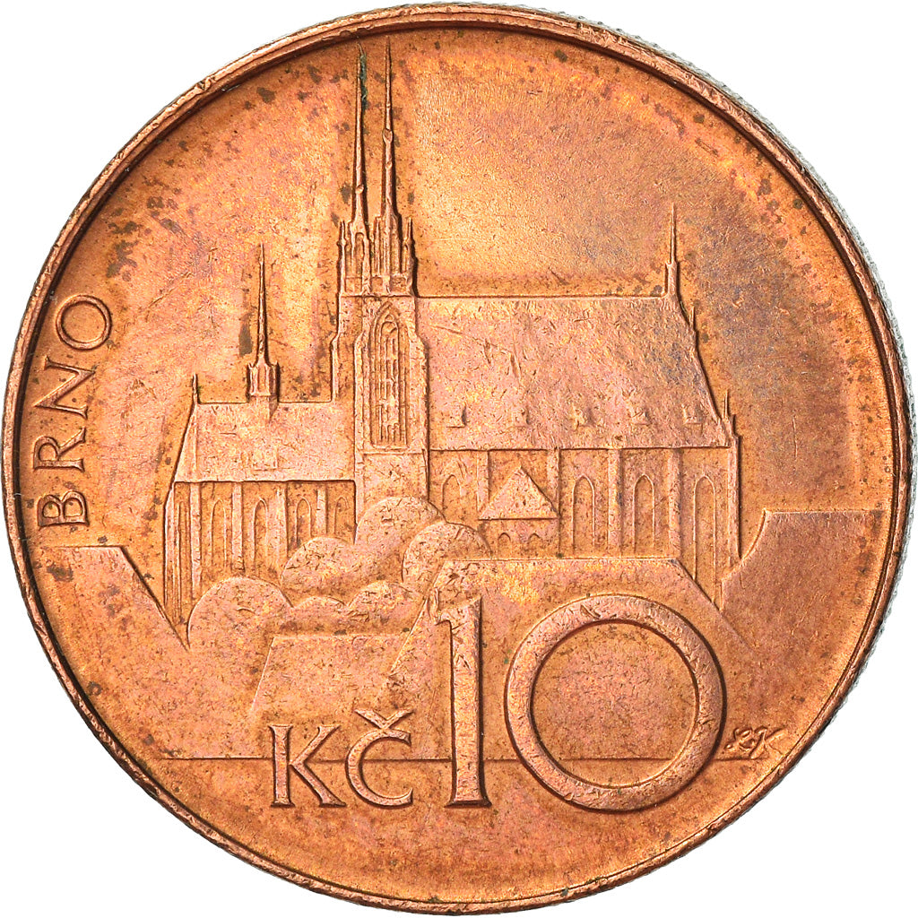 Monnaie, République Tchèque, 10 Korun, 1994, TTB+, Copper Plated Steel, KM:4
