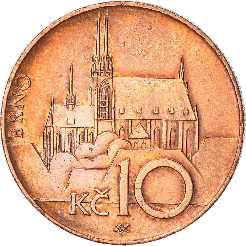 Münze, Tschechische Republik, 10 Korun, 2013, SS, Copper Plated Steel, KM:4