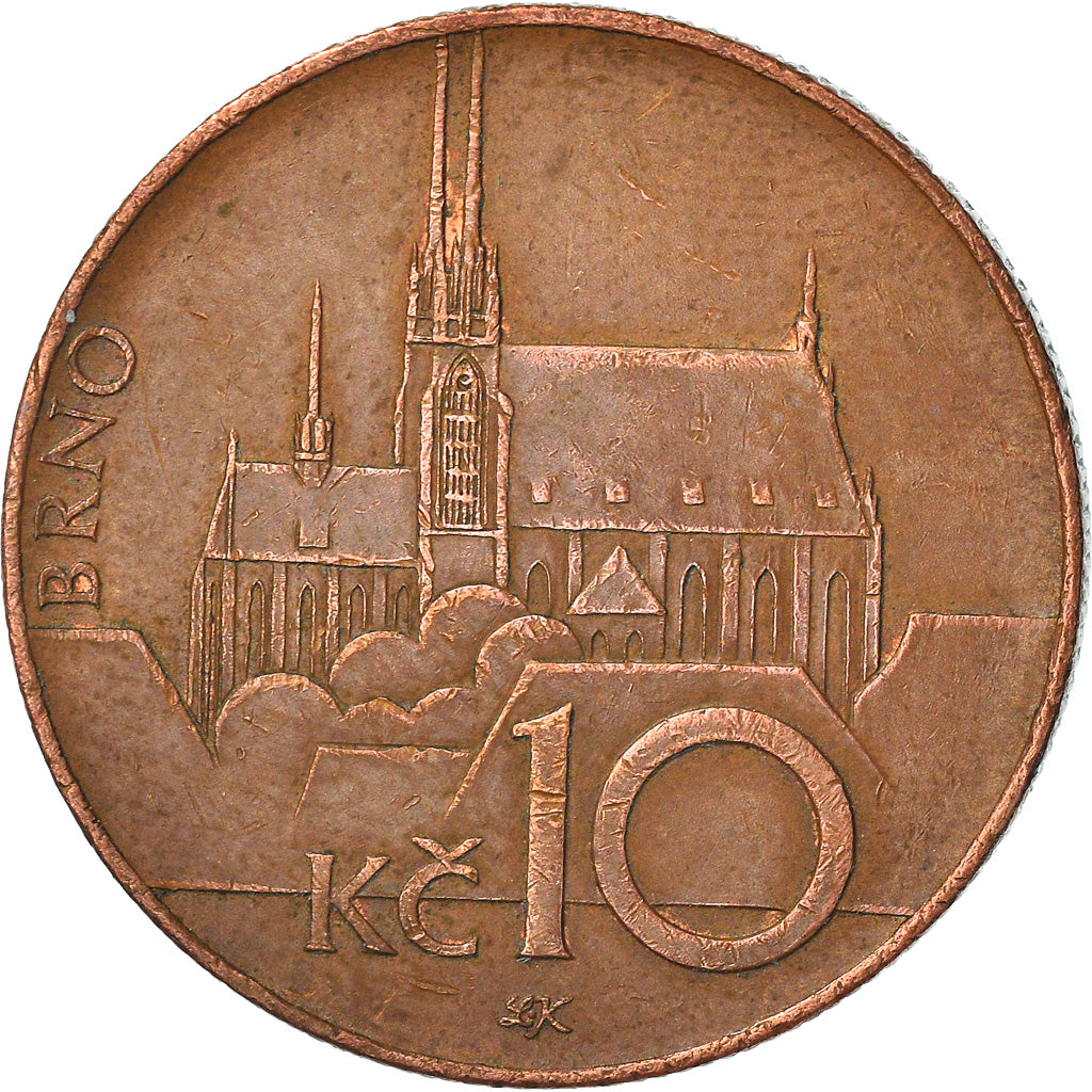 Münze, Tschechische Republik, 10 Korun, 2015, SS, Copper Plated Steel
