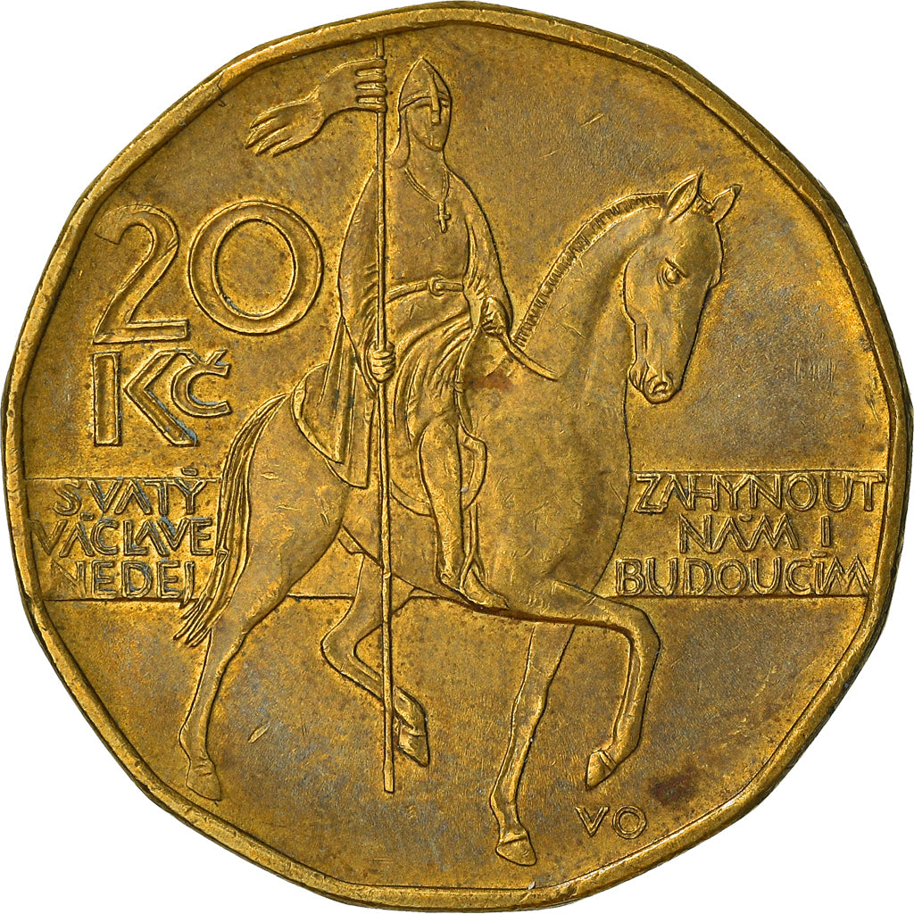 Moneta, Repubblica Ceca, 20 Korun, 2012, BB+, Acciaio placcato ottone, KM:5