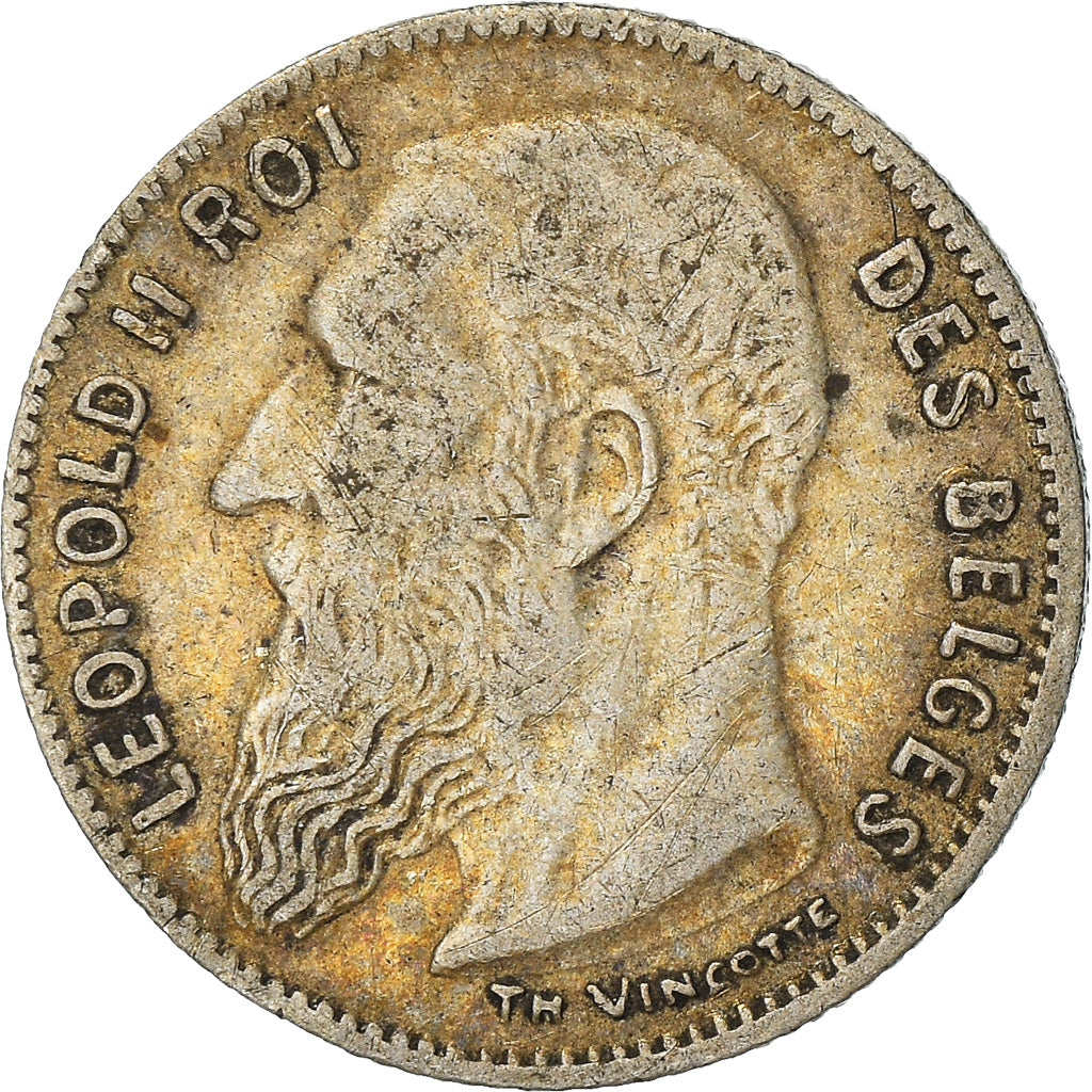 Moeda, Bélgica, 50 Centimes, 1909, VF(30-35), Prata, KM:61.1