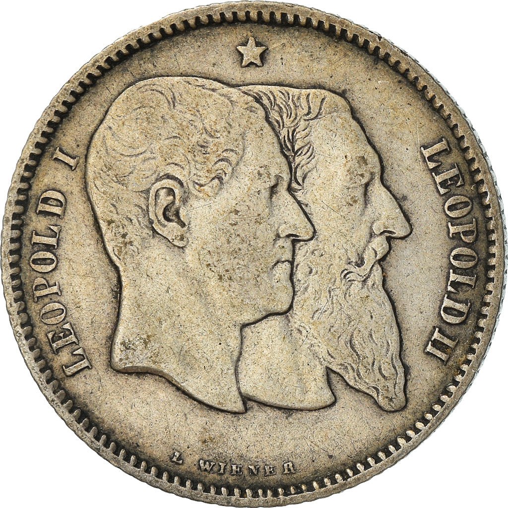 Moneta, Belgio, Leopold II, Franc, 1880, BB, Argento, KM:38