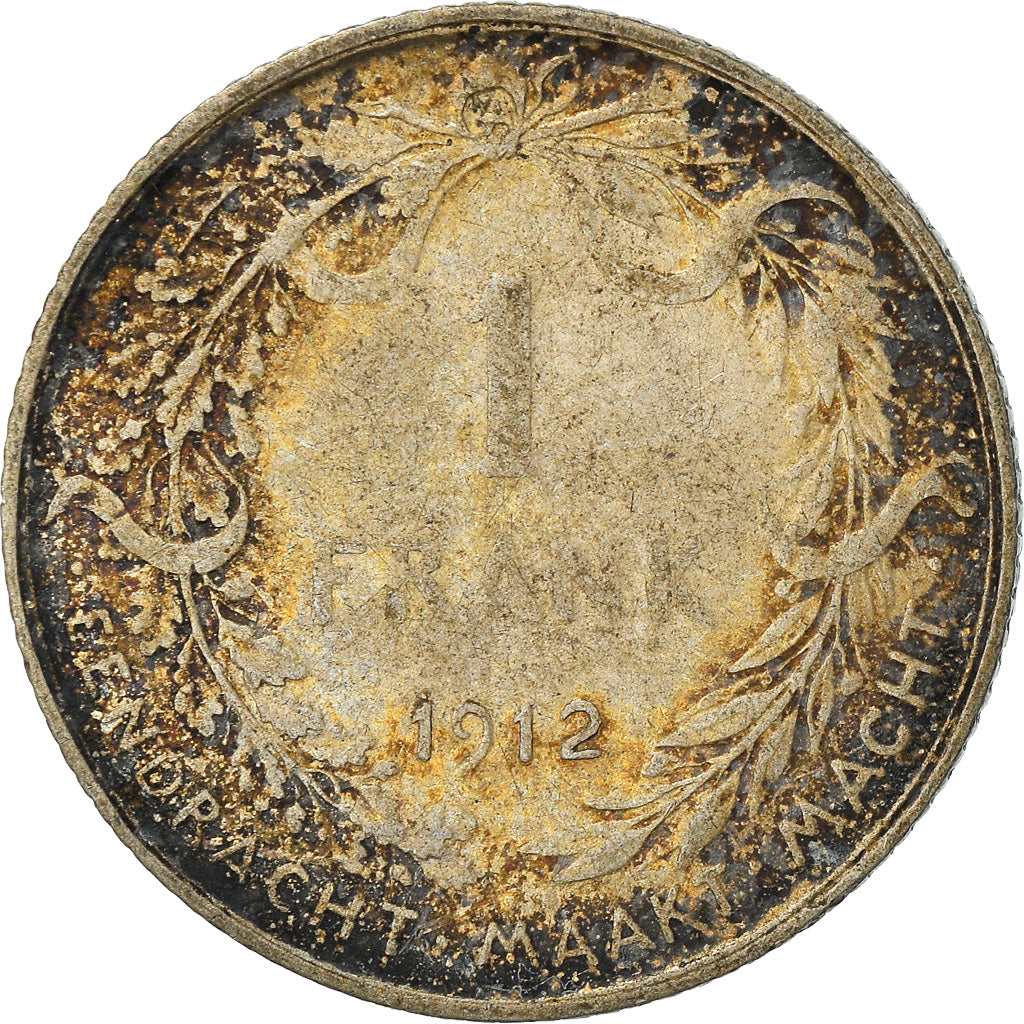 Moneta, Belgio, Franc, 1912, MB+, Argento, KM:73.1