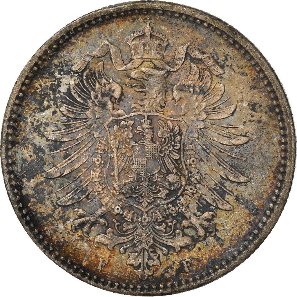 Coin, GERMANY - EMPIRE, Wilhelm I, Mark, 1874, Stuttgart, VF(30-35), Silver