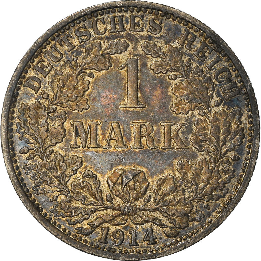 Moeda, ALEMANHA - IMPÉRIO, Wilhelm II, Mark, 1914, Stuttgart, EF(40-45), Prata
