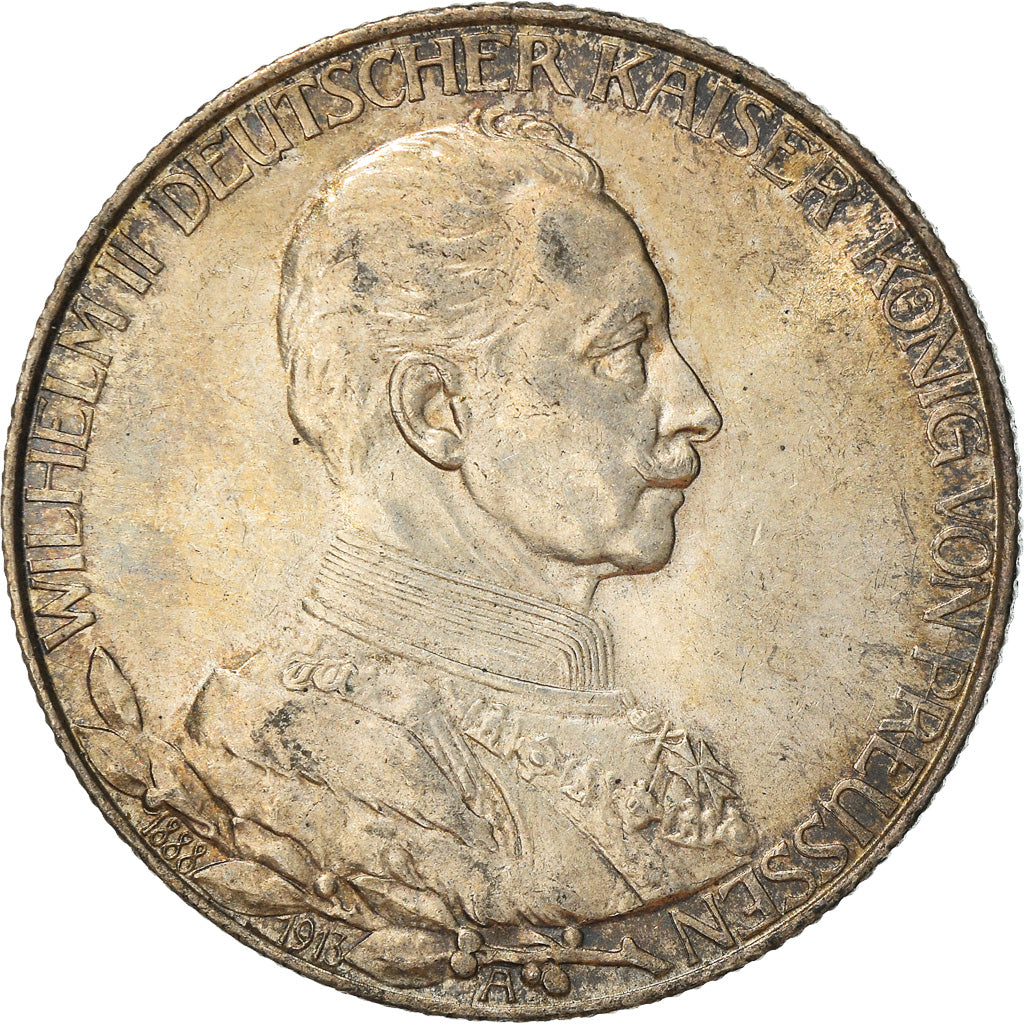 Moneta, Stati tedeschi, PRUSSIA, Wilhelm II, 2 Mark, 1913, Berlin, BB+, Argento