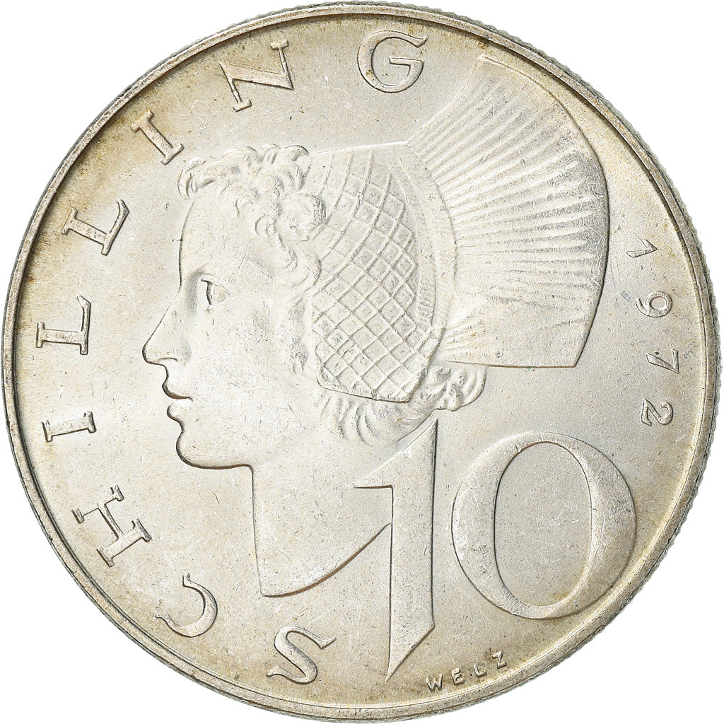 Moneta, Austria, 10 Schilling, 1972, BB+, Argento, KM:2882