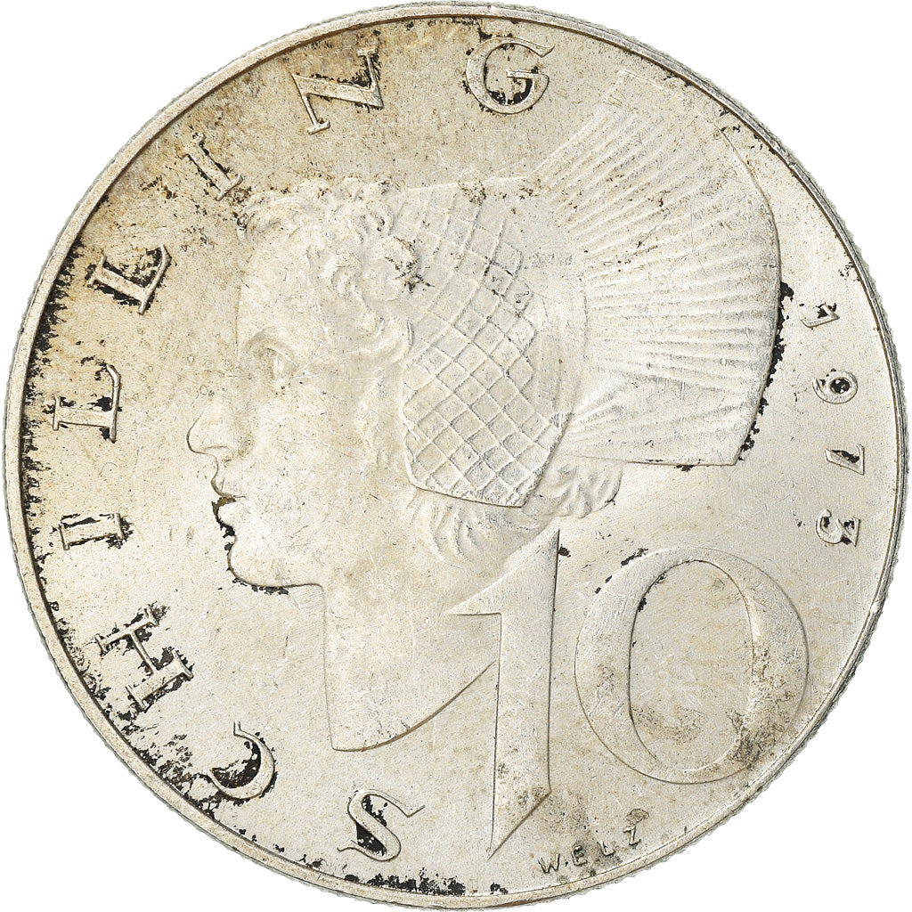 Moeda, Áustria, 10 Schilling, 1973, EF(40-45), Prata, KM:2882