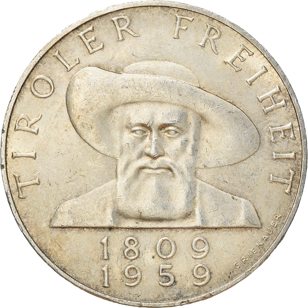 Coin, Austria, 50 Schilling, 1959, AU(50-53), Silver, KM:2888