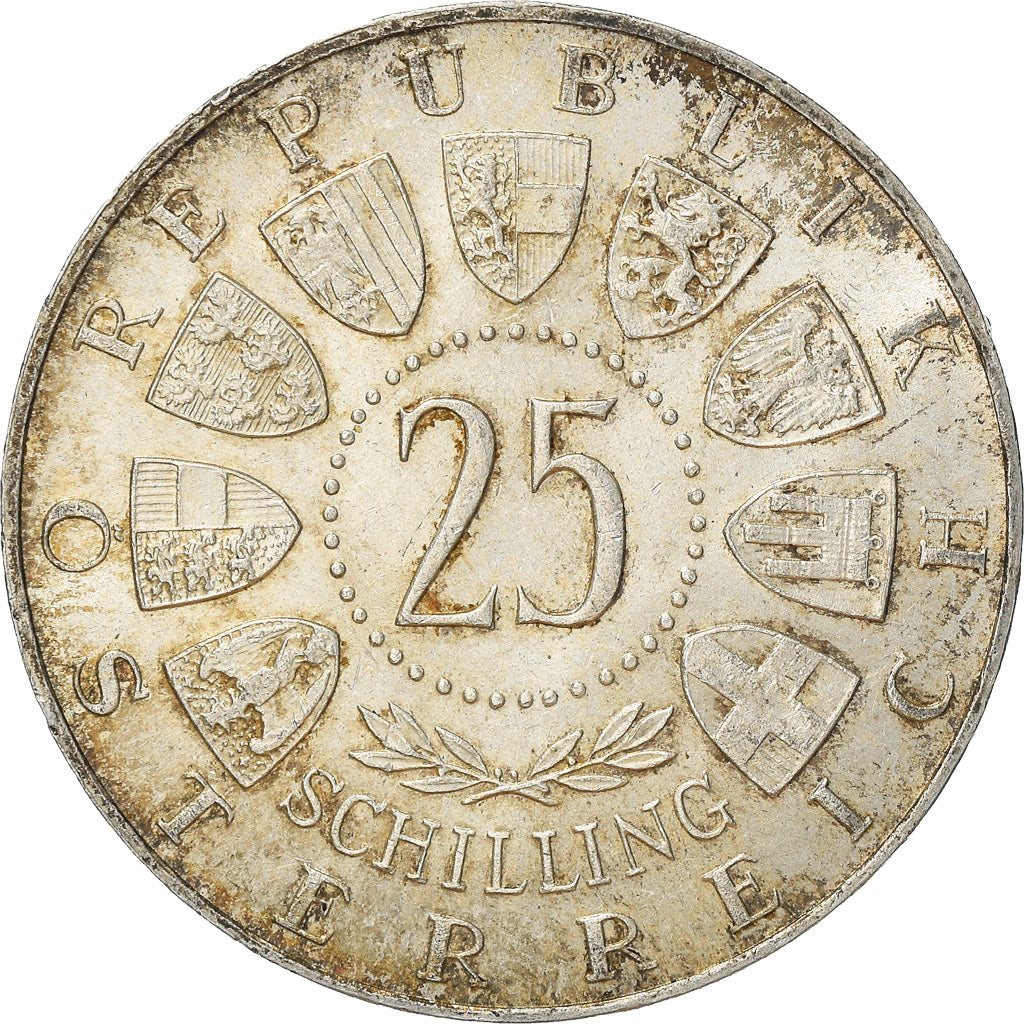 Moneta, Austria, 25 Schilling, 1958, BB+, Argento, KM:2884