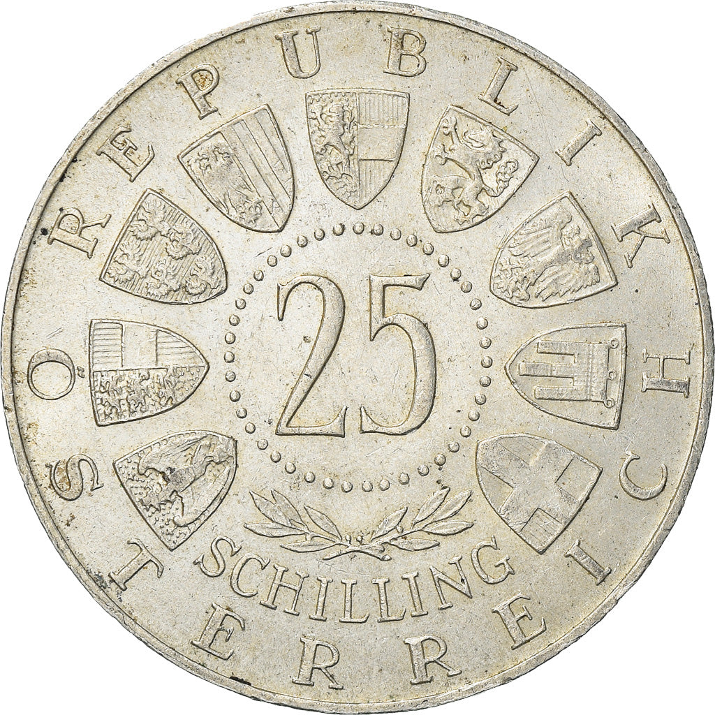 Moneta, Austria, 25 Schilling, 1958, BB+, Argento, KM:2884
