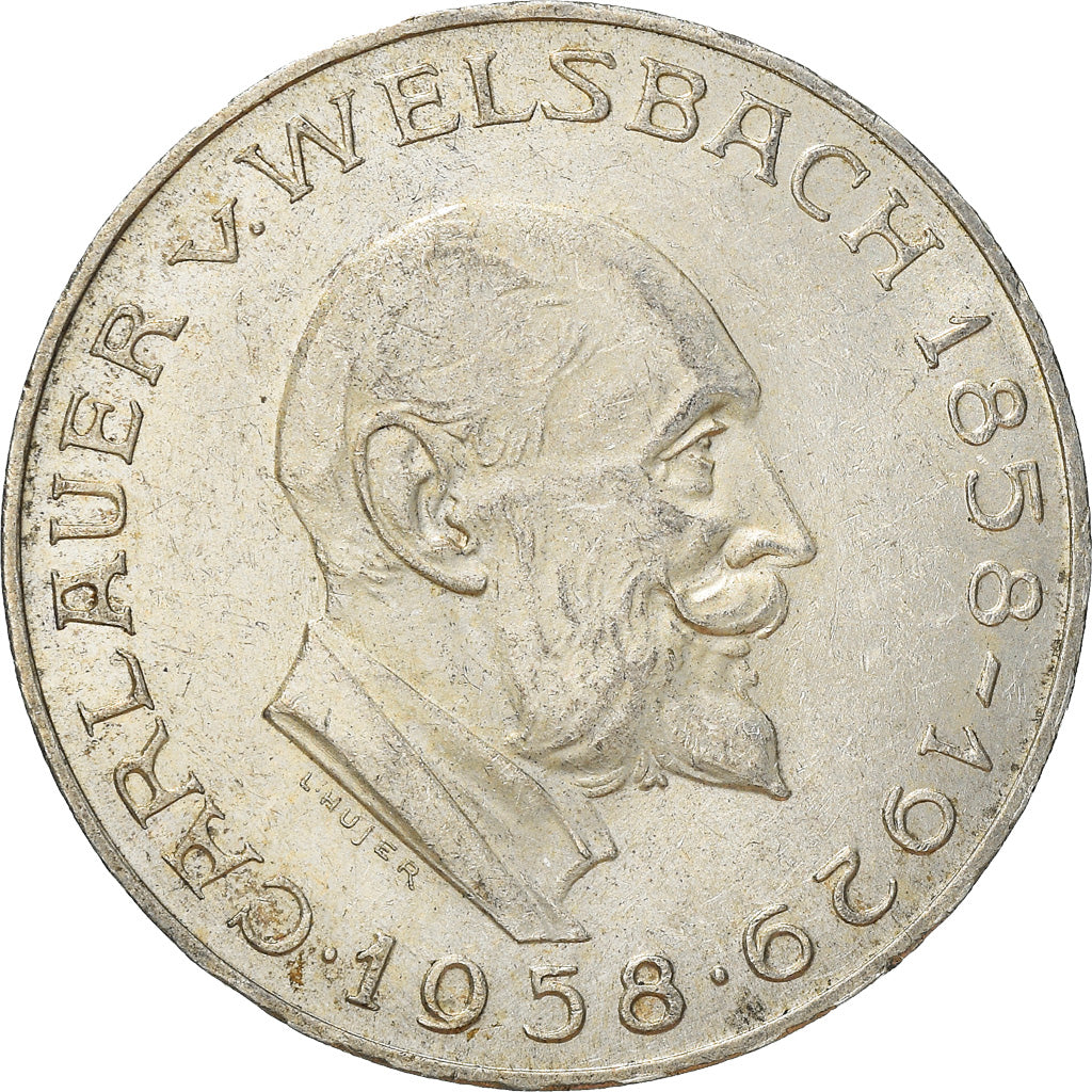 Münze, Österreich, 25 Schilling, 1958, VZ, Silber, KM:2884