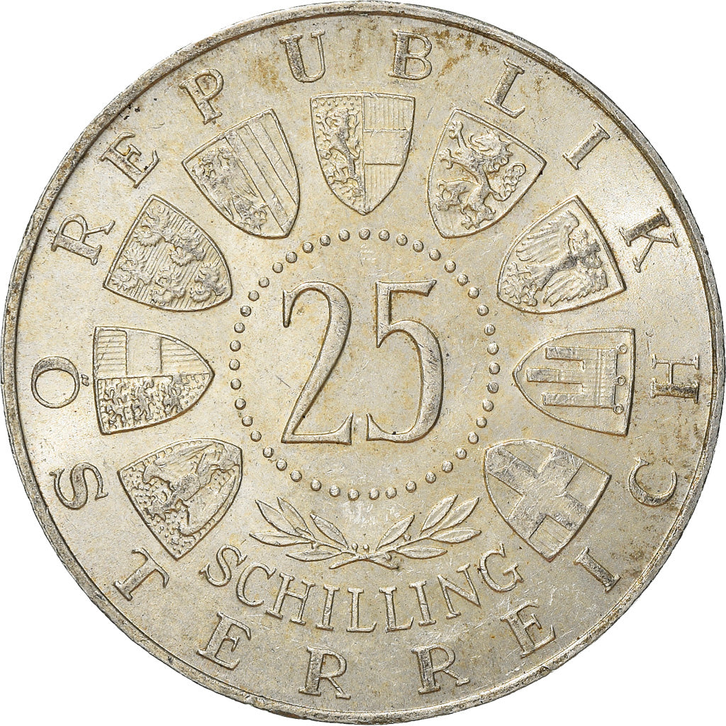 Münze, Österreich, 25 Schilling, 1958, VZ, Silber, KM:2884