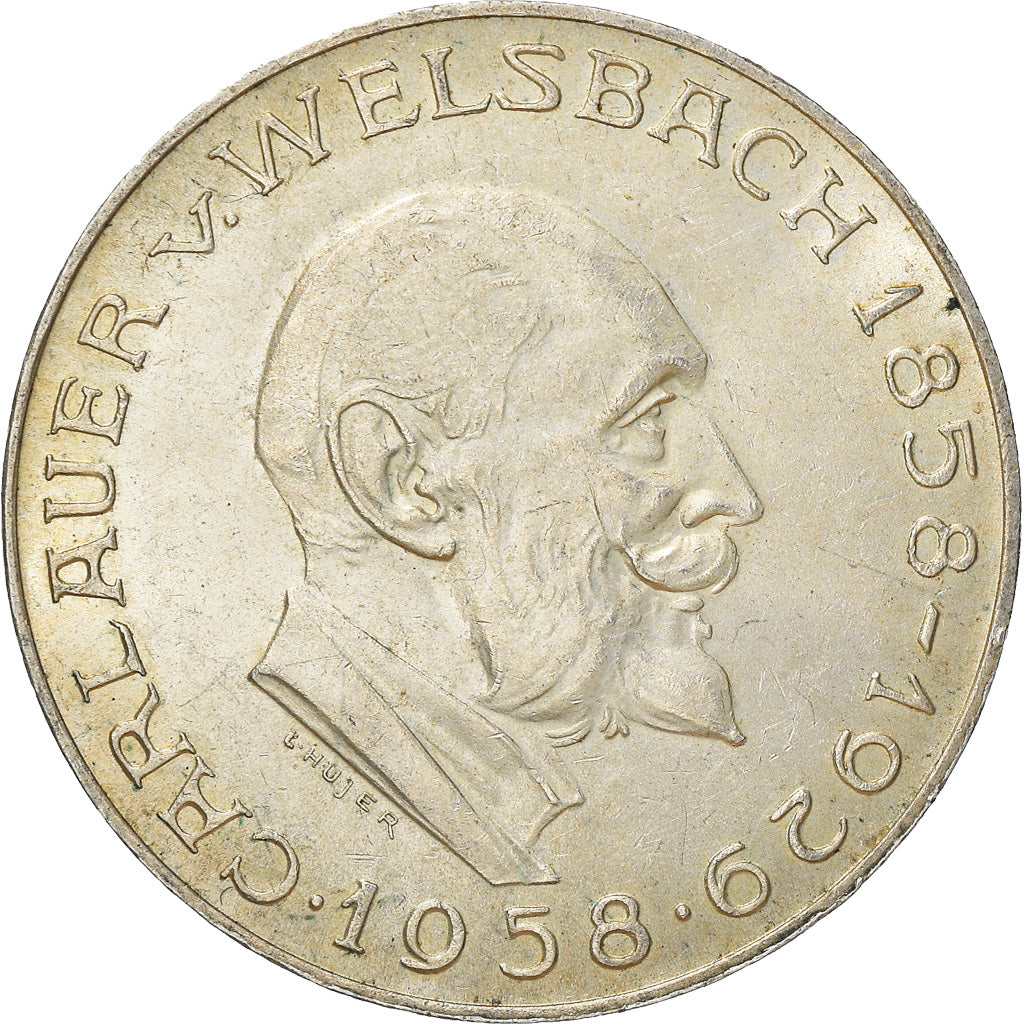 Münze, Österreich, 25 Schilling, 1958, VZ, Silber, KM:2884