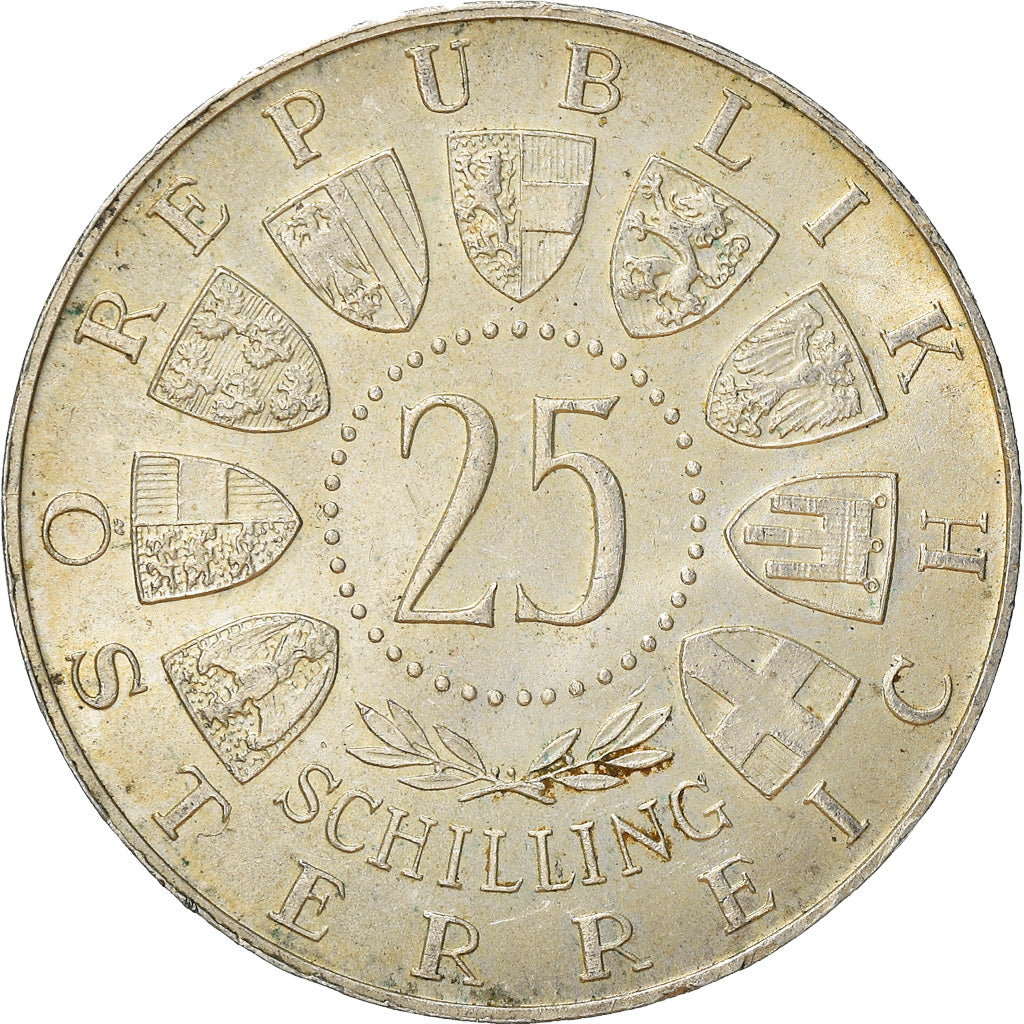 Münze, Österreich, 25 Schilling, 1958, VZ, Silber, KM:2884