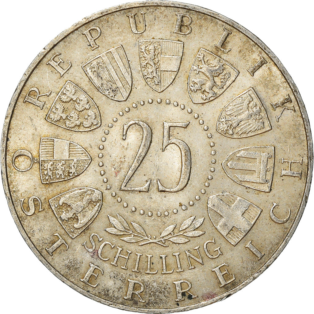 Moneta, Austria, 25 Schilling, 1955, BB+, Argento, KM:2880