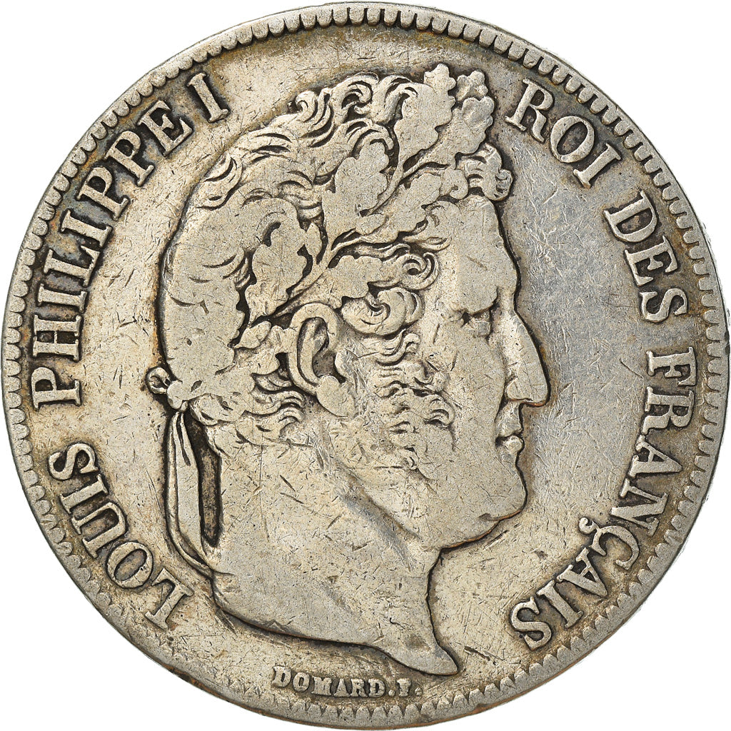 Monnaie, France, Louis-Philippe, 5 Francs, 1837, Paris, TB+, Argent