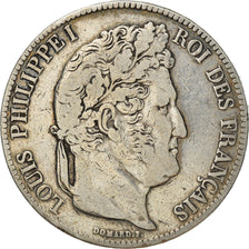 Monnaie, France, Louis-Philippe, 5 Francs, 1837, Paris, TB+, Argent