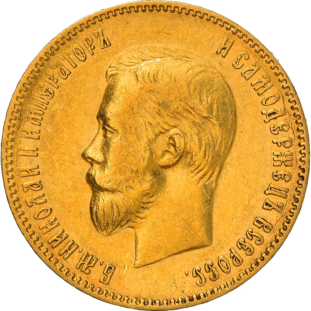 Munten, Rusland, Nicholas II, 10 Roubles, 1901, St. Petersburg, ZF+, Goud, KM:64