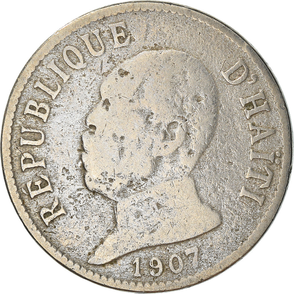 Moneta, Haiti, 20 Centimes, 1907, B+, Rame-nichel, KM:55