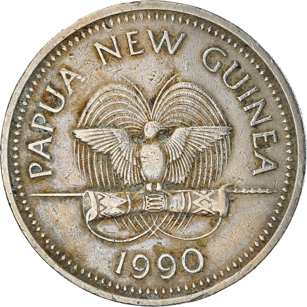 Münze, Papua New Guinea, 20 Toea, 1990, S+, Copper-nickel, KM:5