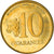 Moneda, Paraguay, 10 Guaranies, 1996, SC, Latón chapado en acero, KM:178a
