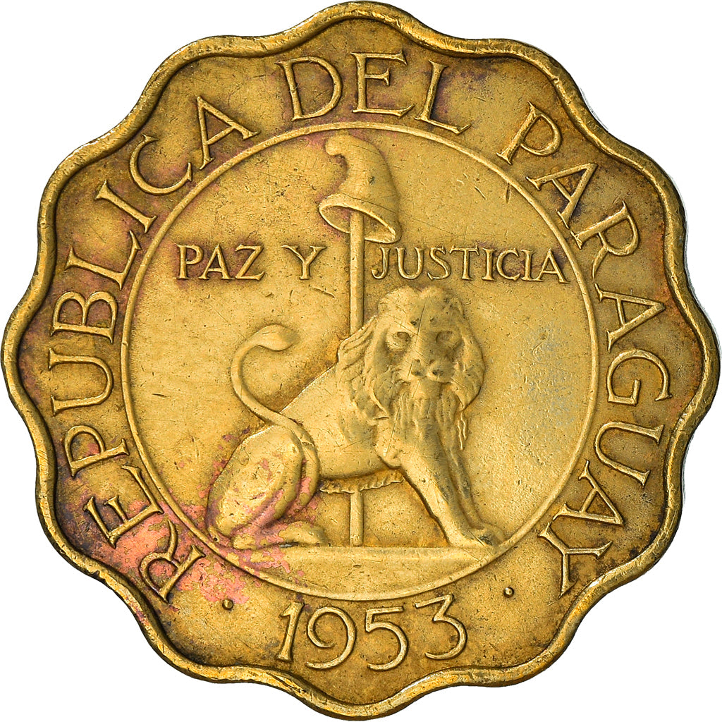 Münze, Paraguay, 25 Centimos, 1953, S+, Aluminum-Bronze, KM:27