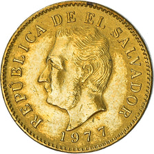 Coin, El Salvador, Centavo, 1977, Sherritt, AU(50-53), Brass, KM:135.2