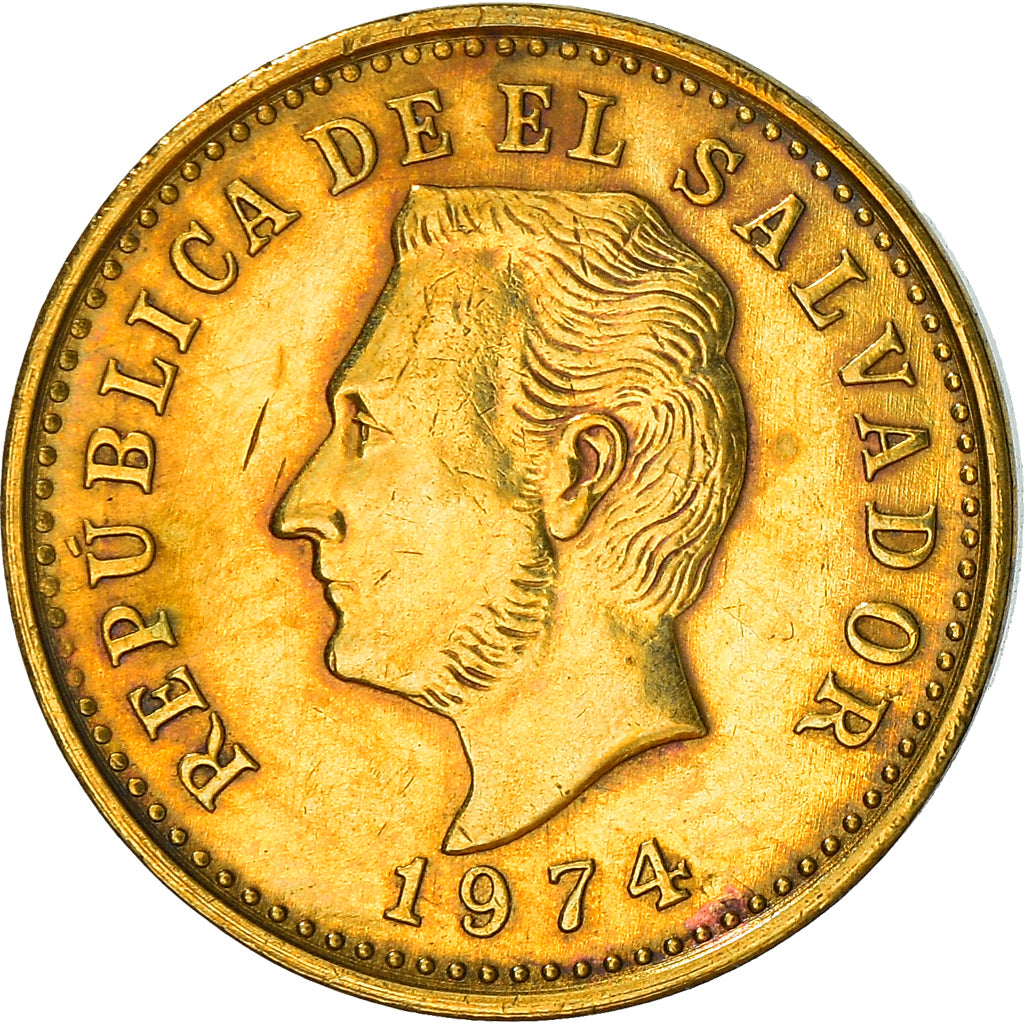 Munten, El Salvador, 2 Centavos, 1974, British Royal Mint, England, FR+