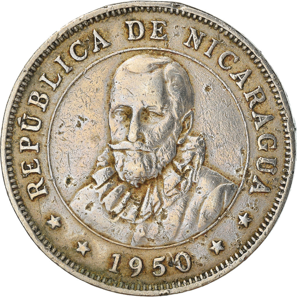 Munten, Nicaragua, 50 Centavos, 1950, FR+, Copper-nickel, KM:19.1
