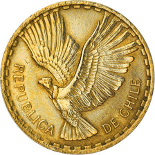 Moneta, Chile, 2 Centesimos, 1965, AU(50-53), Aluminium-Brąz, KM:193