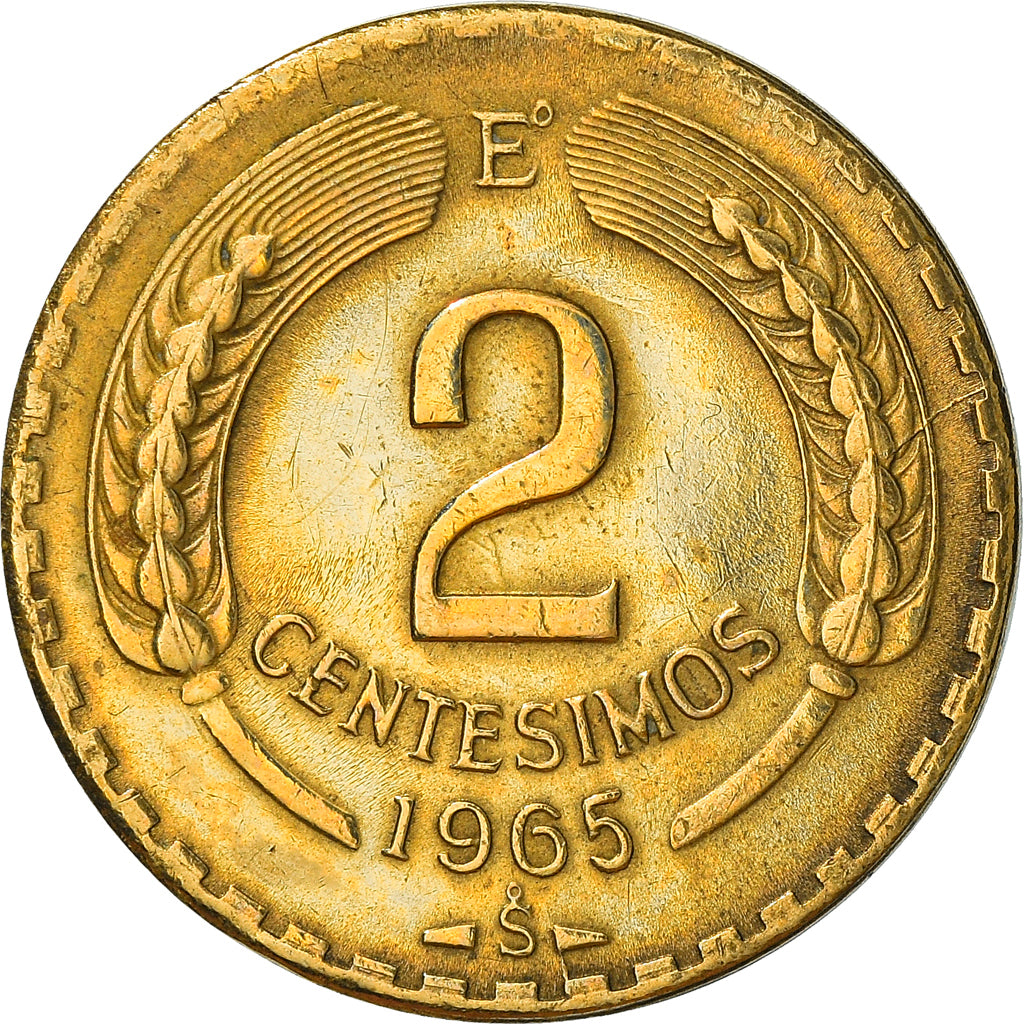 Moneta, Cile, 2 Centesimos, 1965, BB+, Alluminio-bronzo, KM:193