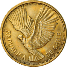 Moneda, Chile, 10 Centesimos, 1970, Santiago, BC+, Aluminio - bronce, KM:191