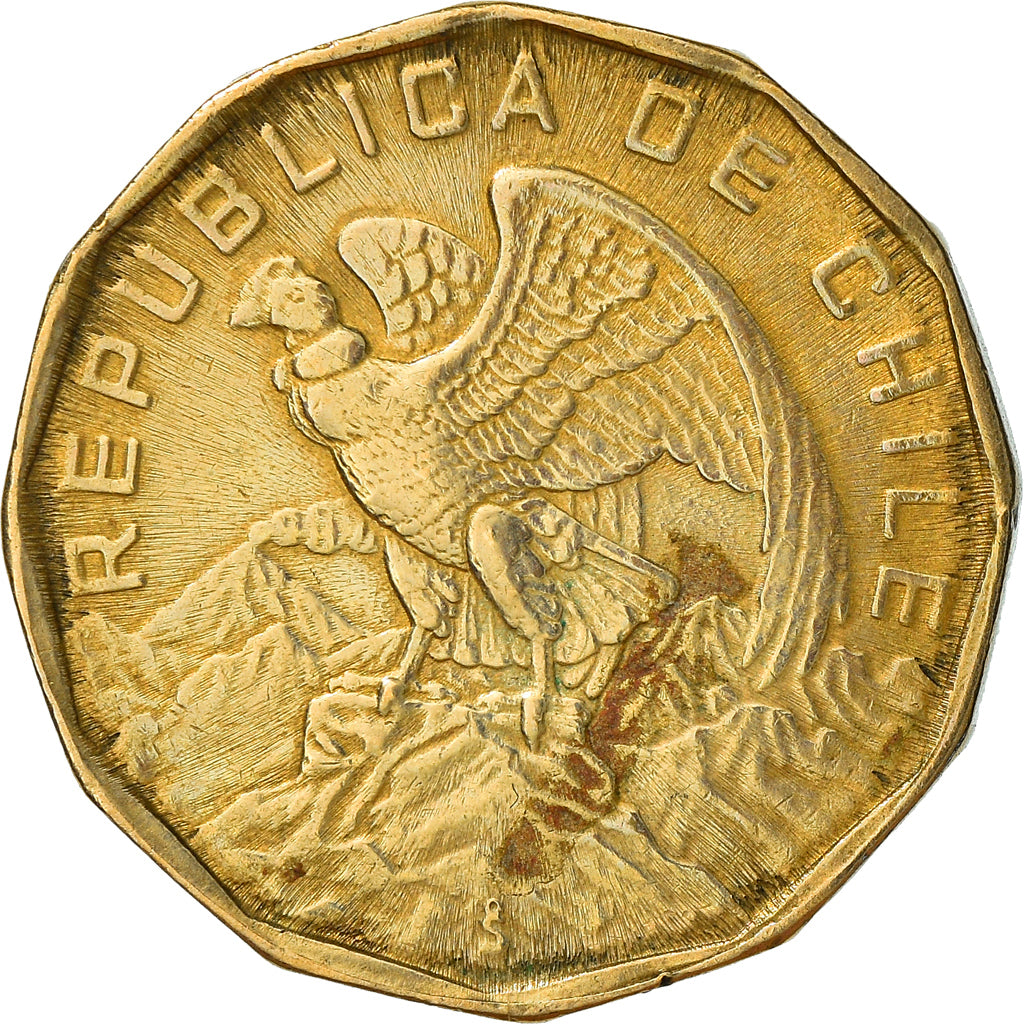 Münze, Chile, 50 Escudos, 1974, S+, Nickel-brass, KM:201