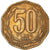 Moeda, Chile, 50 Pesos, 1993, VF(20-25), Alumínio-Bronze, KM:219.2