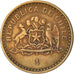 Moneta, Chile, 100 Pesos, 1985, Santiago, VF(20-25), Aluminium-Brąz, KM:226.1