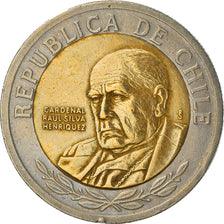 Moneda, Chile, 500 Pesos, 2000, Santiago, MBC, Bimetálico, KM:235