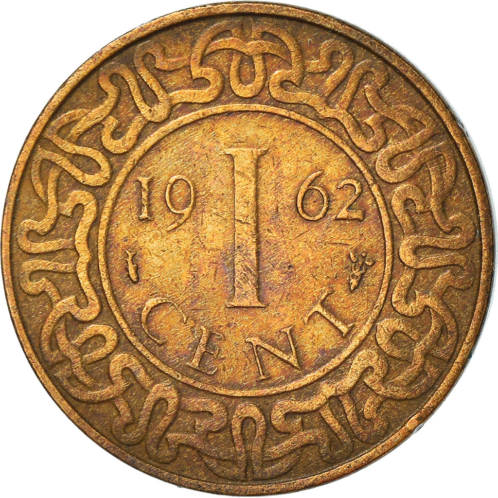 Moneda, Surinam, Cent, 1962, MBC, Bronce, KM:11